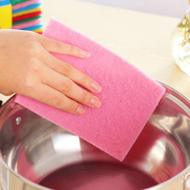 10-Piece Colorful Dishwashing Scrub Pads – Non-Scratch Cleaning Sponges