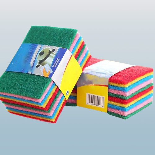 10-Piece Colorful Dishwashing Scrub Pads – Non-Scratch Cleaning Sponges