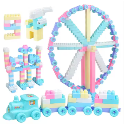 130-Piece Toddler Building Block Set – Large Particle DIY Educational Toy