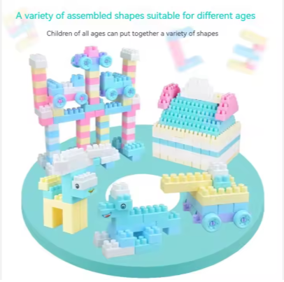 130-Piece Toddler Building Block Set – Large Particle DIY Educational Toy