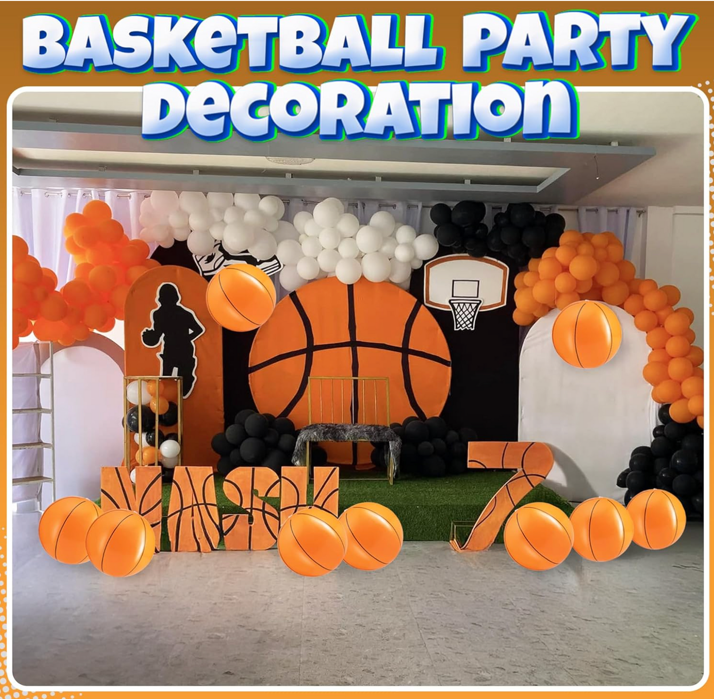 16" Inflatable Basketball Toy, 2-Pack