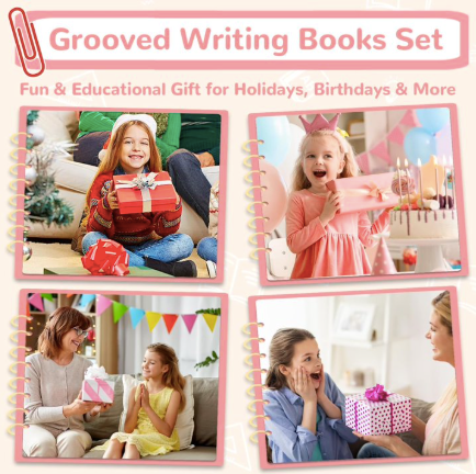 Magic Groove Set Preschool Learning Drawing English Letters Numbers Math 4 Pack