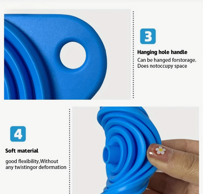 Silicone Collapsible Funnel – Space-Saving Foldable Kitchen Tool for Liquids & Oils