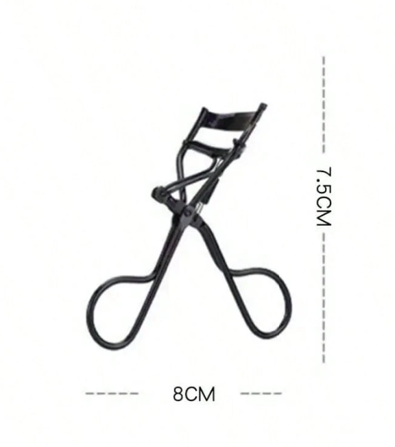 Stainless Steel Eyelash Curler – Makeup Tool with Soft Silicone Pad