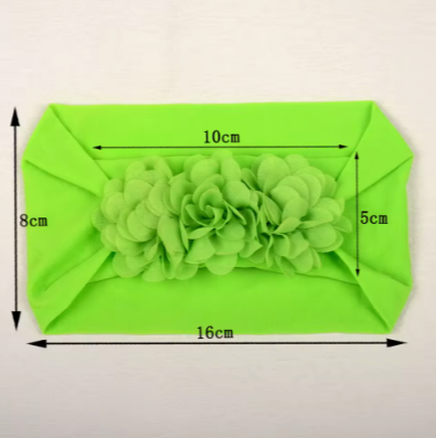 Safe Haven & CO Soft Stretchy Baby Headbands – Floral Turban Hair Wraps for Girls (0–12 Months)