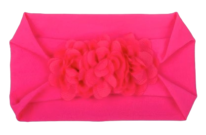 Soft Stretchy Baby Headbands – Floral Turban Hair Wraps for Girls / 0-12 Months