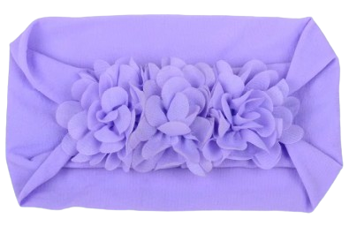 Soft Stretchy Baby Headbands – Floral Turban Hair Wraps for Girls / 0-12 Months