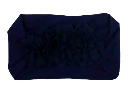 Soft Stretchy Baby Headbands – Floral Turban Hair Wraps for Girls / 0-12 Months