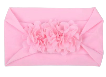 Soft Stretchy Baby Headbands – Floral Turban Hair Wraps for Girls / 0-12 Months