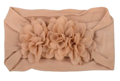 Soft Stretchy Baby Headbands – Floral Turban Hair Wraps for Girls / 0-12 Months