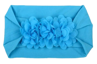 Soft Stretchy Baby Headbands – Floral Turban Hair Wraps for Girls / 0-12 Months