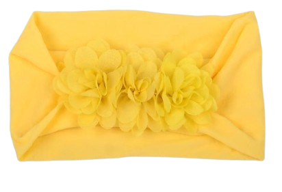Soft Stretchy Baby Headbands – Floral Turban Hair Wraps for Girls / 0-12 Months