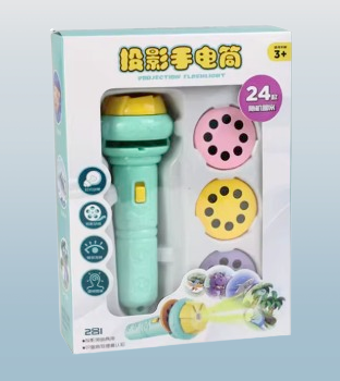 Cartoon Animal Flashlight Projector Torch Toy – Cute Bedtime Story Light for Kids