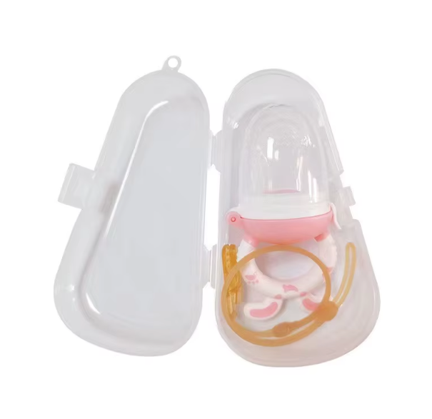 Silicone Baby Pacifier with Chain and Carrying Case