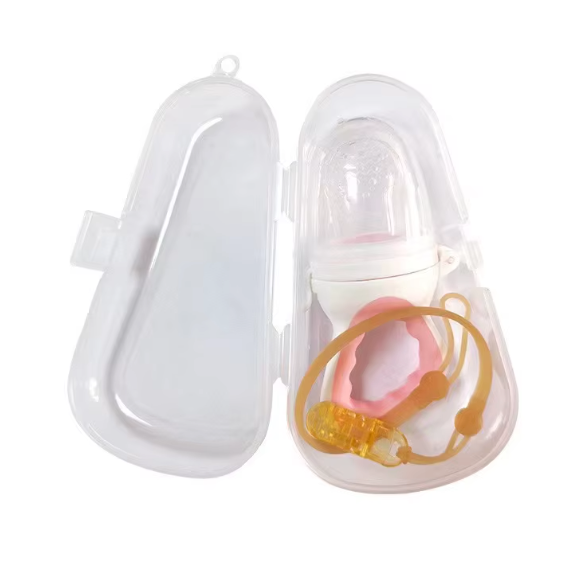 Silicone Baby Pacifier with Chain and Carrying Case