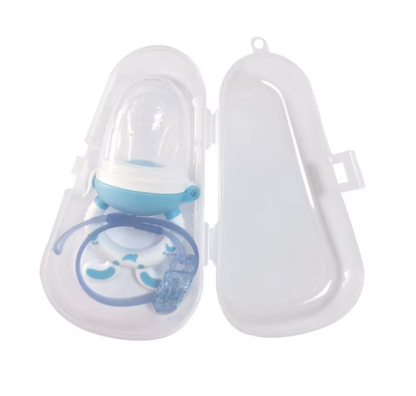Silicone Baby Pacifier with Chain and Carrying Case