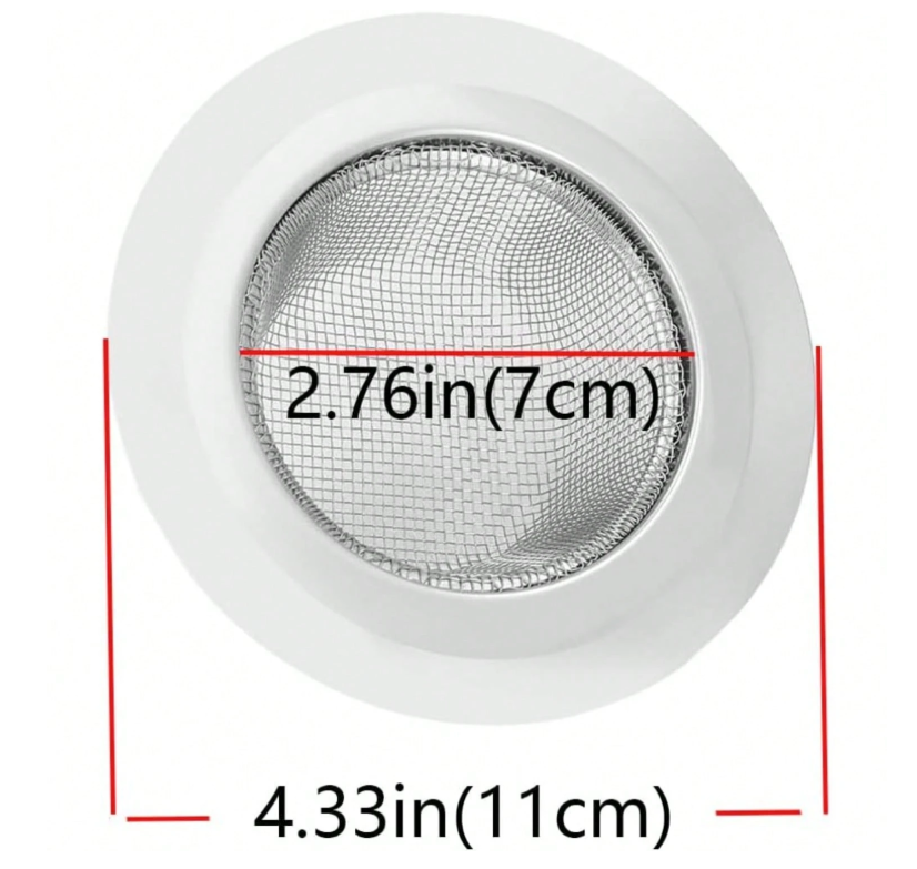 2-Pack Stainless Steel Kitchen Sink Strainer with Lid and Drain Basket