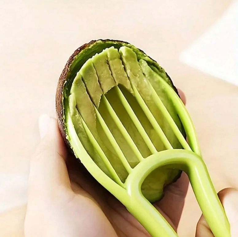 3-in-1 Avocado Tool – Serrated Cutter, Pit Remover & Slicer – Multifunction Kitchen Gadget