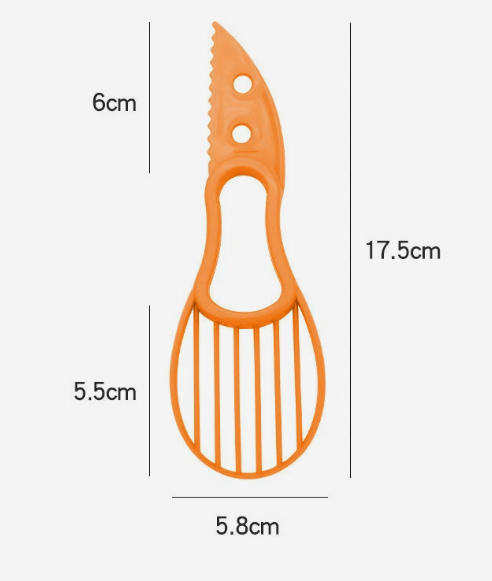 3-in-1 Avocado Tool – Serrated Cutter, Pit Remover & Slicer – Multifunction Kitchen Gadget