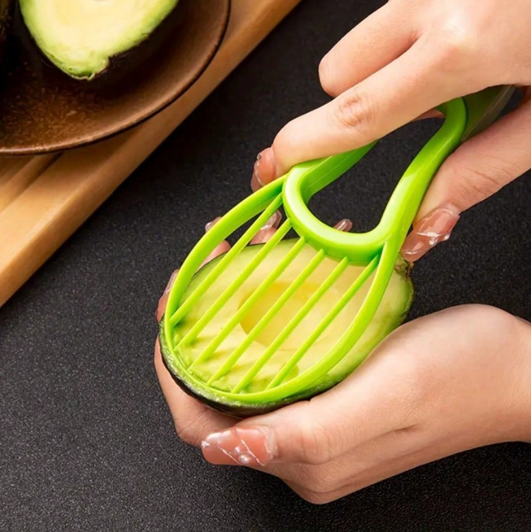 3-in-1 Avocado Tool – Serrated Cutter, Pit Remover & Slicer – Multifunction Kitchen Gadget