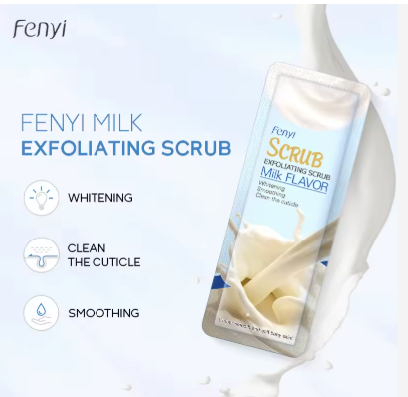 Fenyi Skin Scrub Mini Sachet – 3g (Shea Butter, Honey Peach, or Milk Flavor) - 2 Packs