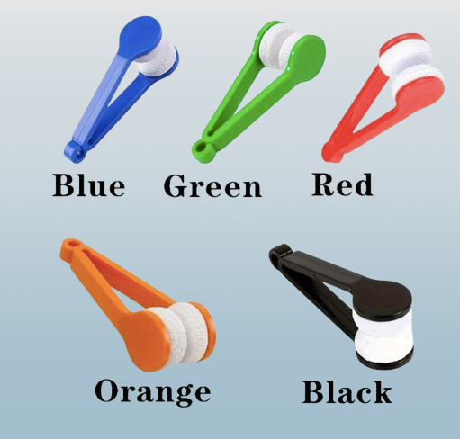 3-Piece Microfiber Eyeglass Lens Cleaner Clip – Portable Reusable Cleaning Tool