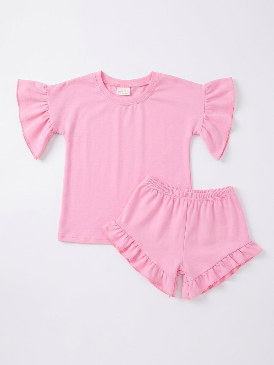 Pink ruffle set