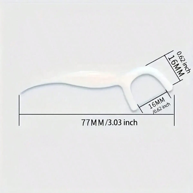 Double‑End Dental Floss Sticks – 50‑Pack of High Tension Lubricated Floss & Toothpick Combo