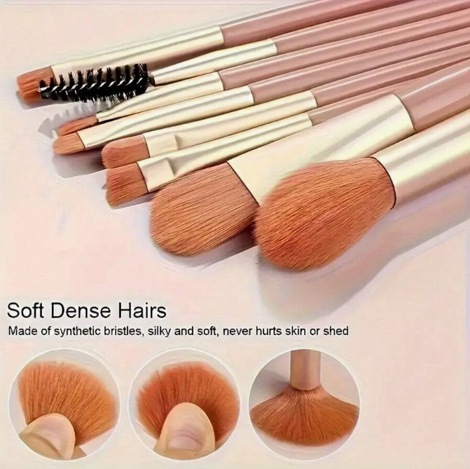 8-Piece Mini Multipurpose Makeup Brush Set – Portable Professional Beauty Kit
