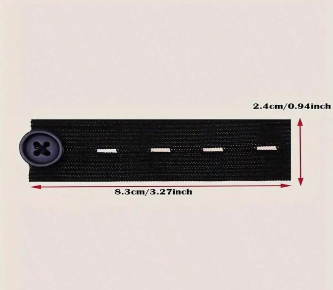 Adjustable Waistband Extension Buckle for Jeans and Pants, 4 Count