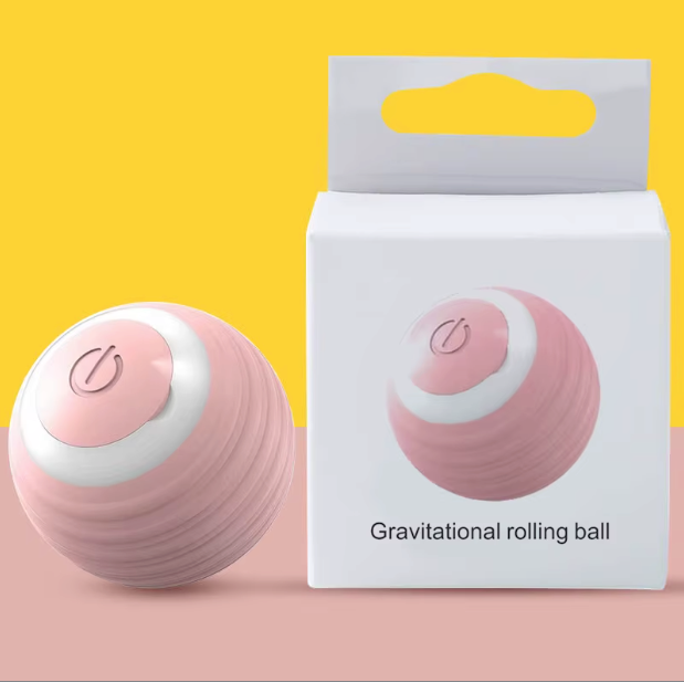 Smart Rolling Cat Toy Ball – Rechargeable Motion-Activated Pet Play Ball