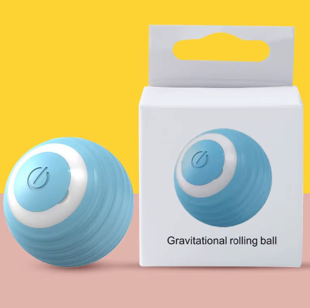Smart Rolling Cat Toy Ball – Rechargeable Motion-Activated Pet Play Ball