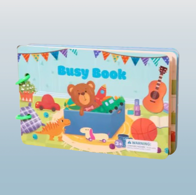 Busy Book for Toddlers – 14-in-1 Early Learning Educational Activity Book with Reusable Stickers