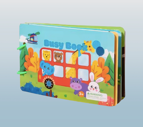 Busy Book for Toddlers – 14-in-1 Early Learning Educational Activity Book with Reusable Stickers