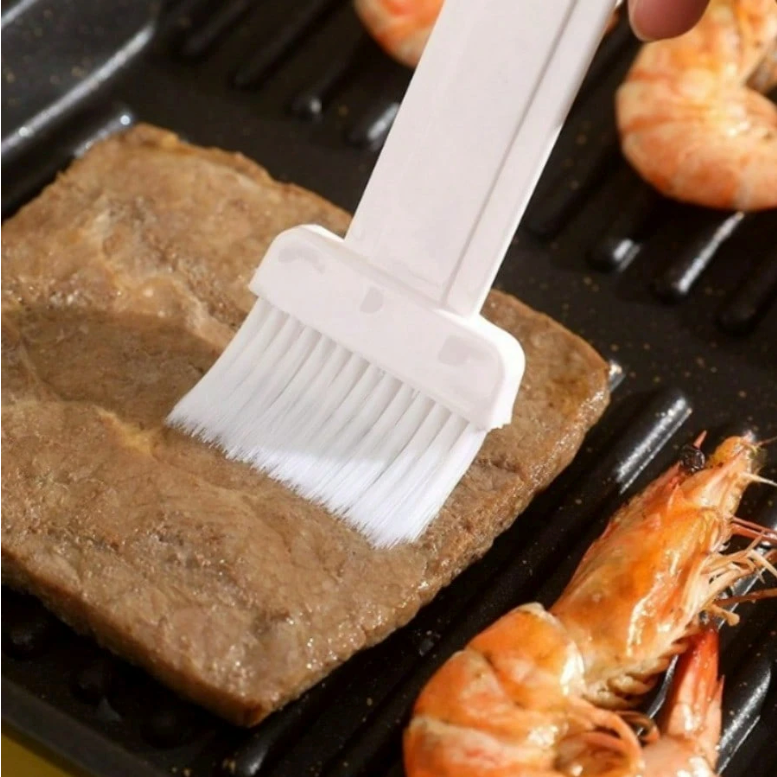 Silicone Oil Brush Dispenser – 2-in-1 Basting Brush & Sauce Container