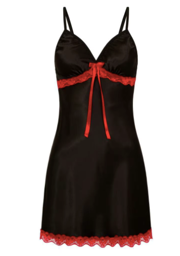 Women's Satin Lace Nightgown – Short Sleepwear Chemise