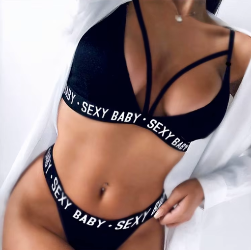 Women's 2-Piece Cotton Bra & Panty Set – “Sexy Baby”