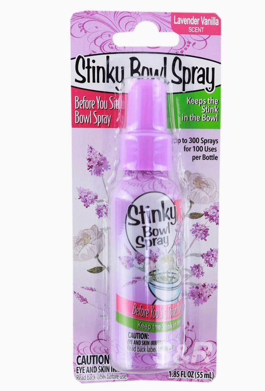 2-Pack Stinky Bowl Spray – Fresh Citrus & Lavender Vanilla (1.85 oz Each)