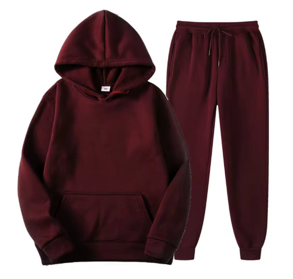 Unisex Coordinated Set Casual Hoodie & Jogger Sweatpants, 2-Piece Set