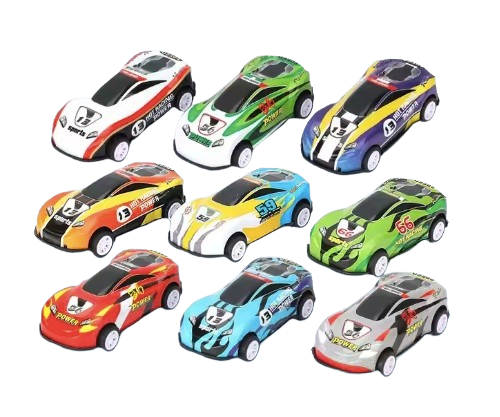 Assorted Mini Metal Pull-Back Racing Cars 8-Pack