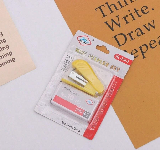 Mini Cartoon Stapler Set – Cute & Compact Stapler with Staples | Ideal for School, Office & Home Use