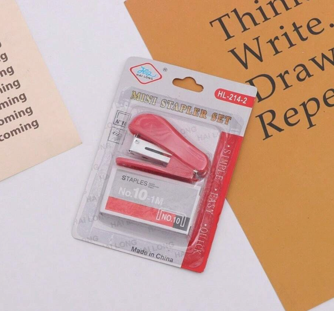 Mini Cartoon Stapler Set – Cute & Compact Stapler with Staples | Ideal for School, Office & Home Use