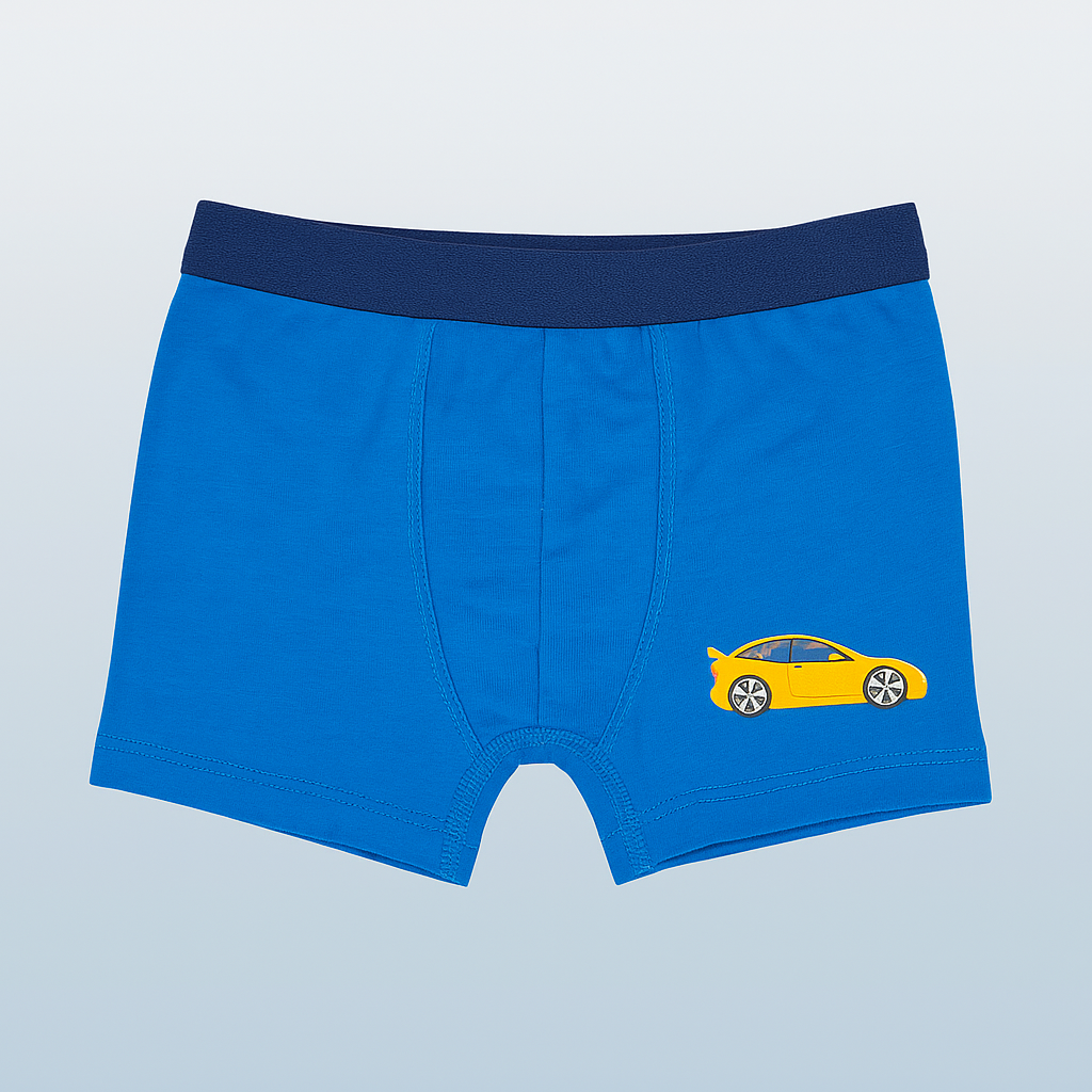 4-Pack Boys' Cartoon Construction-Themed Cotton Boxer Briefs