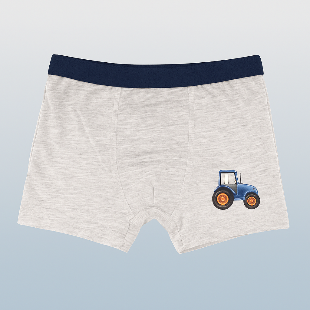 4-Pack Boys' Cartoon Construction-Themed Cotton Boxer Briefs