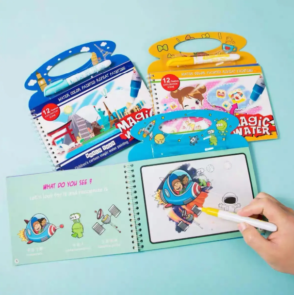 Magic Water Drawing Book Magic Water Reusable Doodle Board for Kids