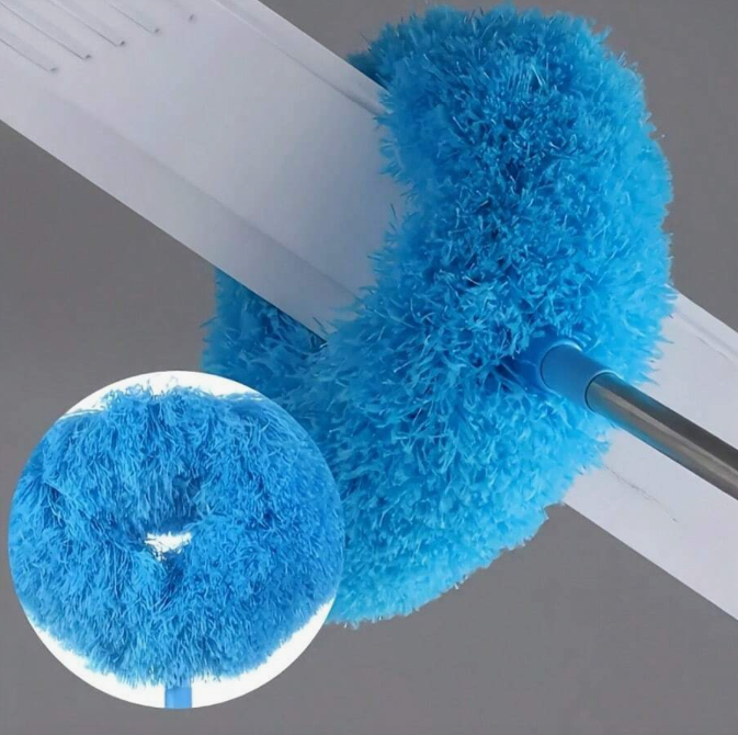 Ceiling Fan Cleaner Duster with Extension Pole – Adjustable 12" to 31.5" | Reusable Microfiber Head for Fan Blades, Walls, Shelves, Furniture & Windows