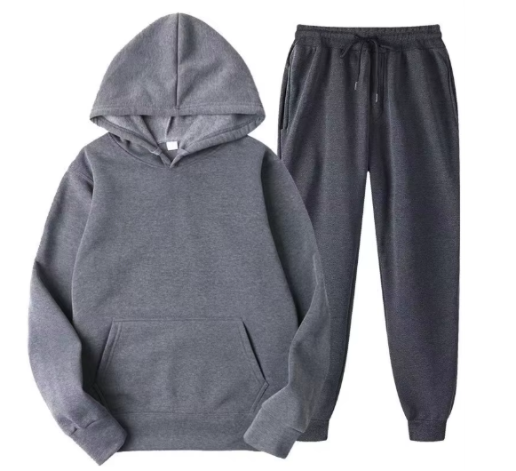 Unisex Coordinated Set Casual Hoodie & Jogger Sweatpants, 2-Piece Set
