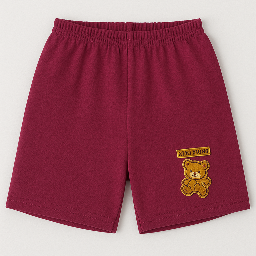 Children’s Teddy Patch Cotton Shorts