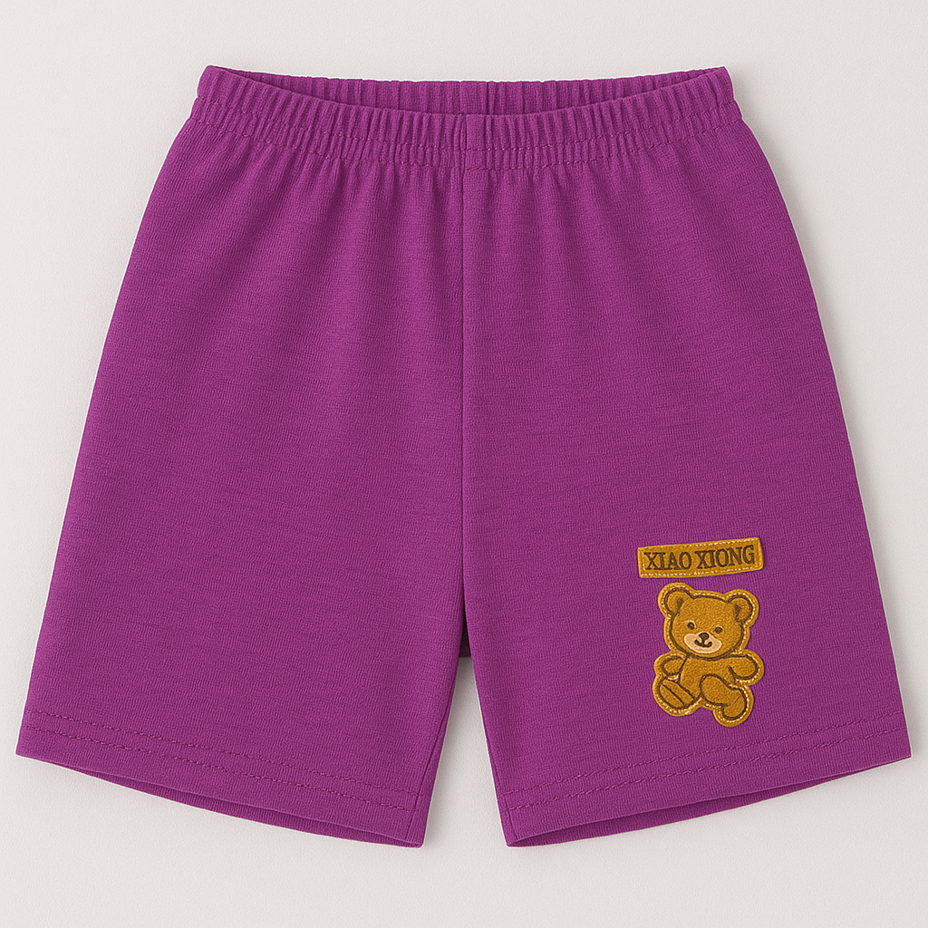 Children’s Teddy Patch Cotton Shorts
