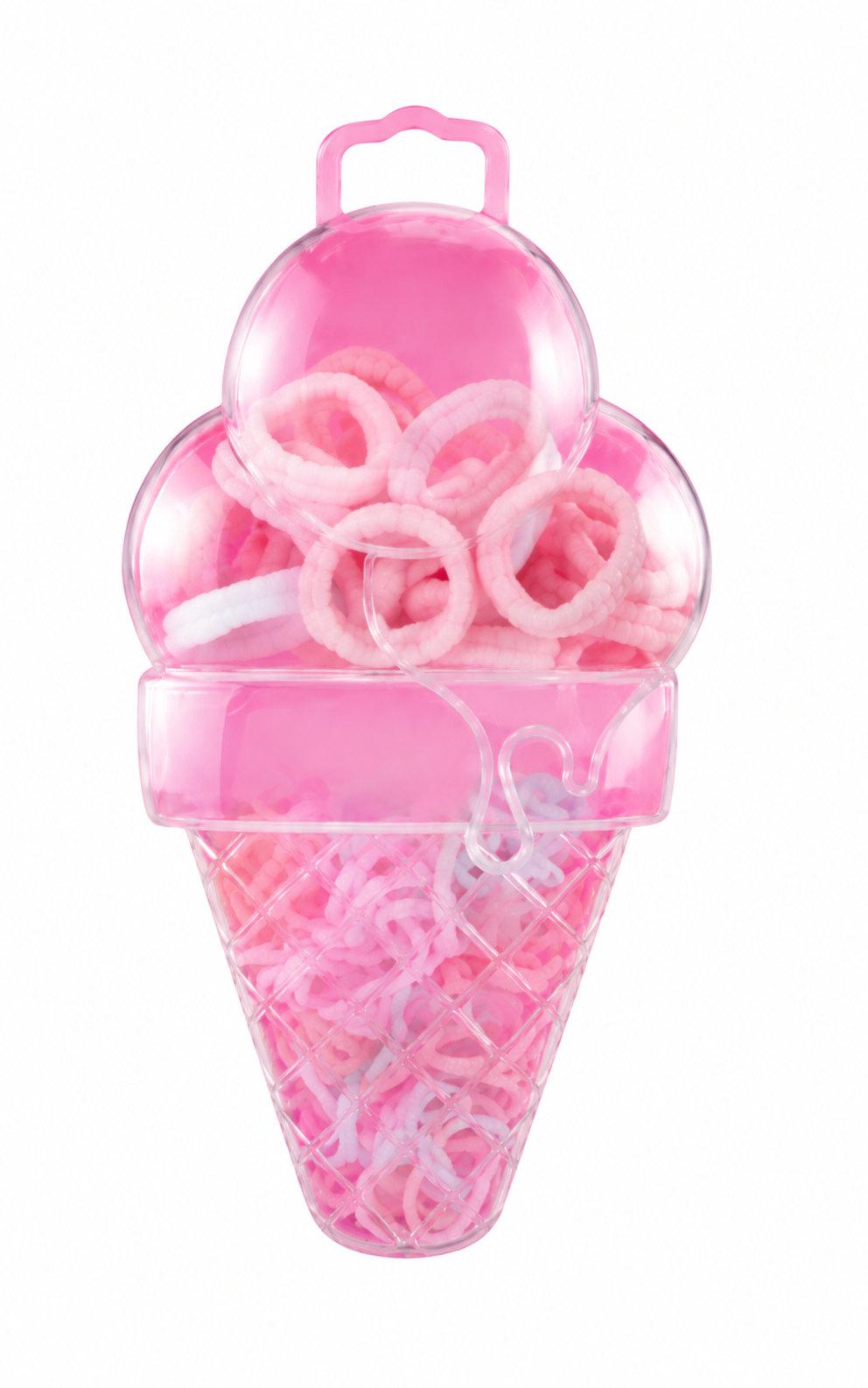 Girls Ice Cream Cone Hair Ties Accessory Set